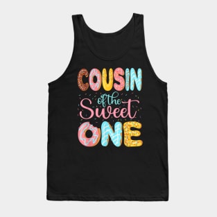 Cousin Of The Sweet One Cuz Donuts Family Matching Party Tank Top